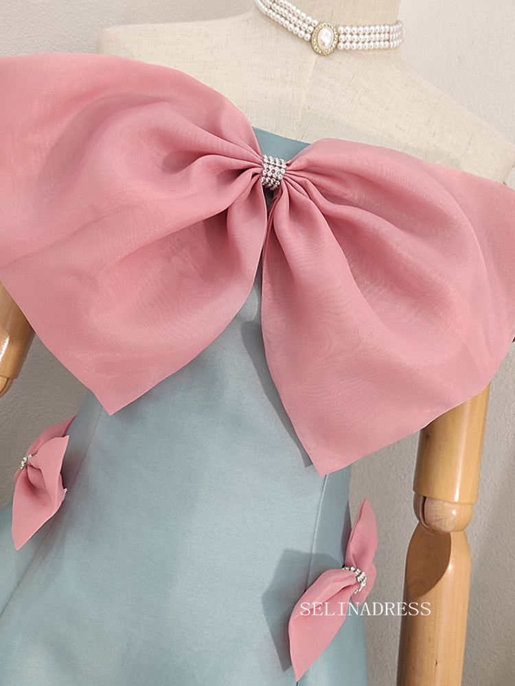 Chic A-line Cute Short Mini Prom Dress With Bowknot Homecoming Graduat SELINADRESS Chic A-line Cute Short Mini Prom Dress With Bowknot Homecoming Graduat SELINADRESS