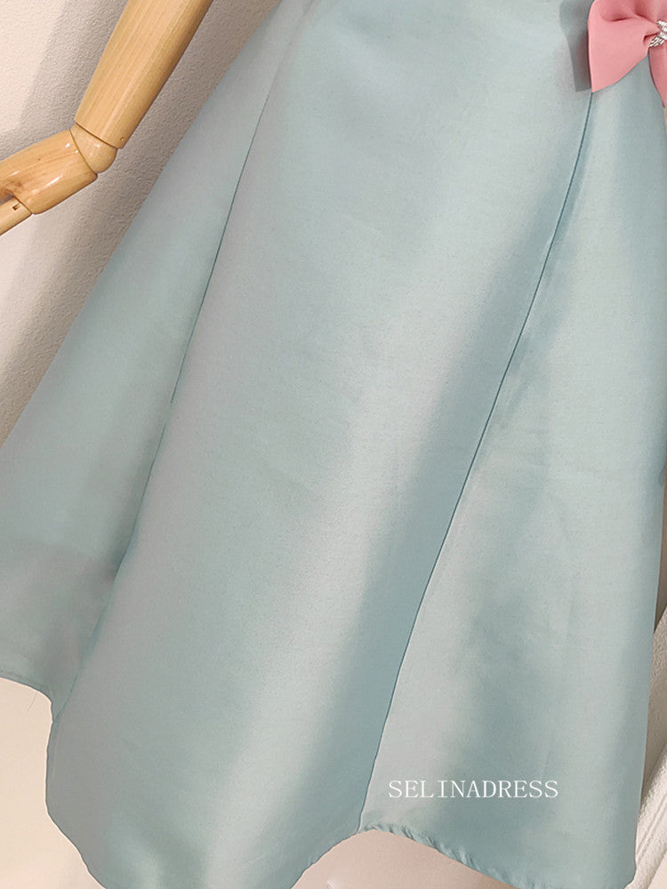 Chic A-line Cute Short Mini Prom Dress With Bowknot Homecoming Graduat SELINADRESS Chic A-line Cute Short Mini Prom Dress With Bowknot Homecoming Graduat SELINADRESS