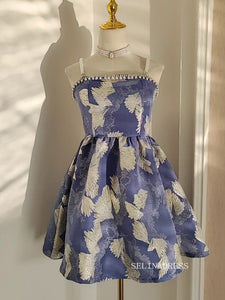Chic A-line Elegant Short Mini Prom Dress With Pears Homecoming Graduation Dresses KTS040|Selinadress