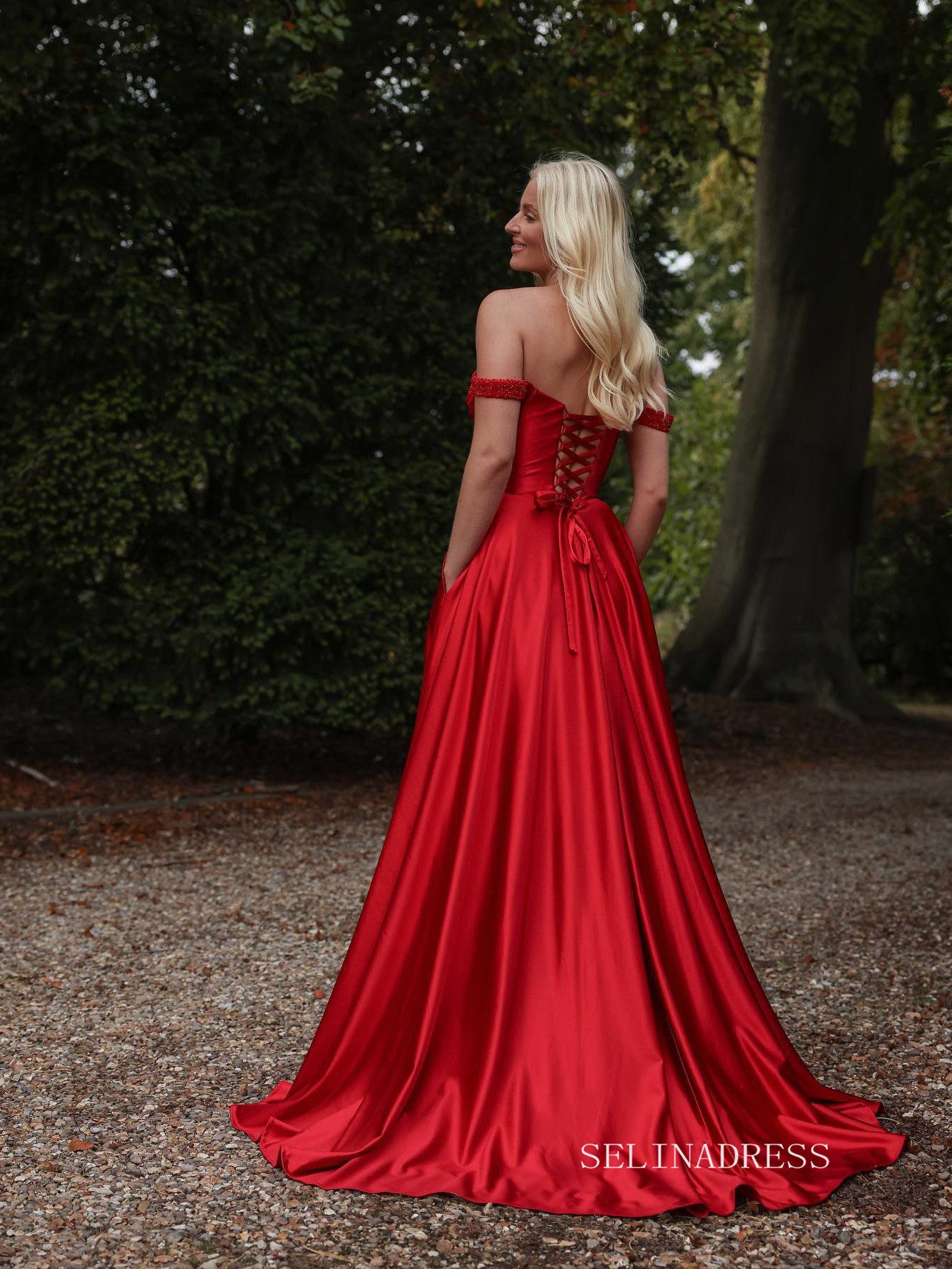 A-Line Red Sweetheart Corset Ruffle Prom Dress – FancyVestido