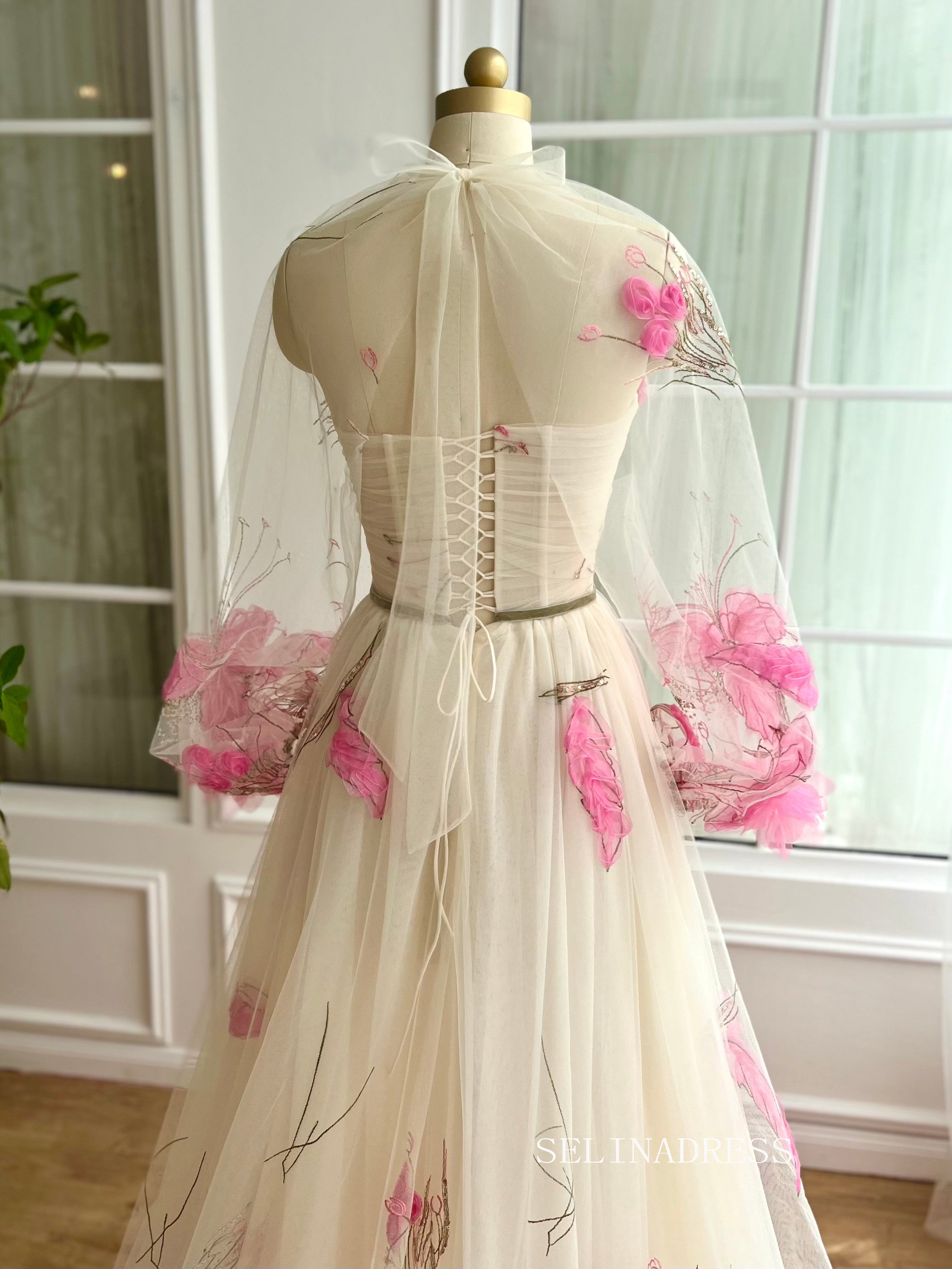 halter neck satin wedding dress Halter Neckline Beaded High Neck Satin Bridal Dress with Open Back
