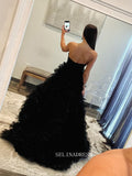 Chic A-line Sweetheart Long Prom Dresses Ruffles Elegant Lilac Evening Dress sew0315|Selinadress