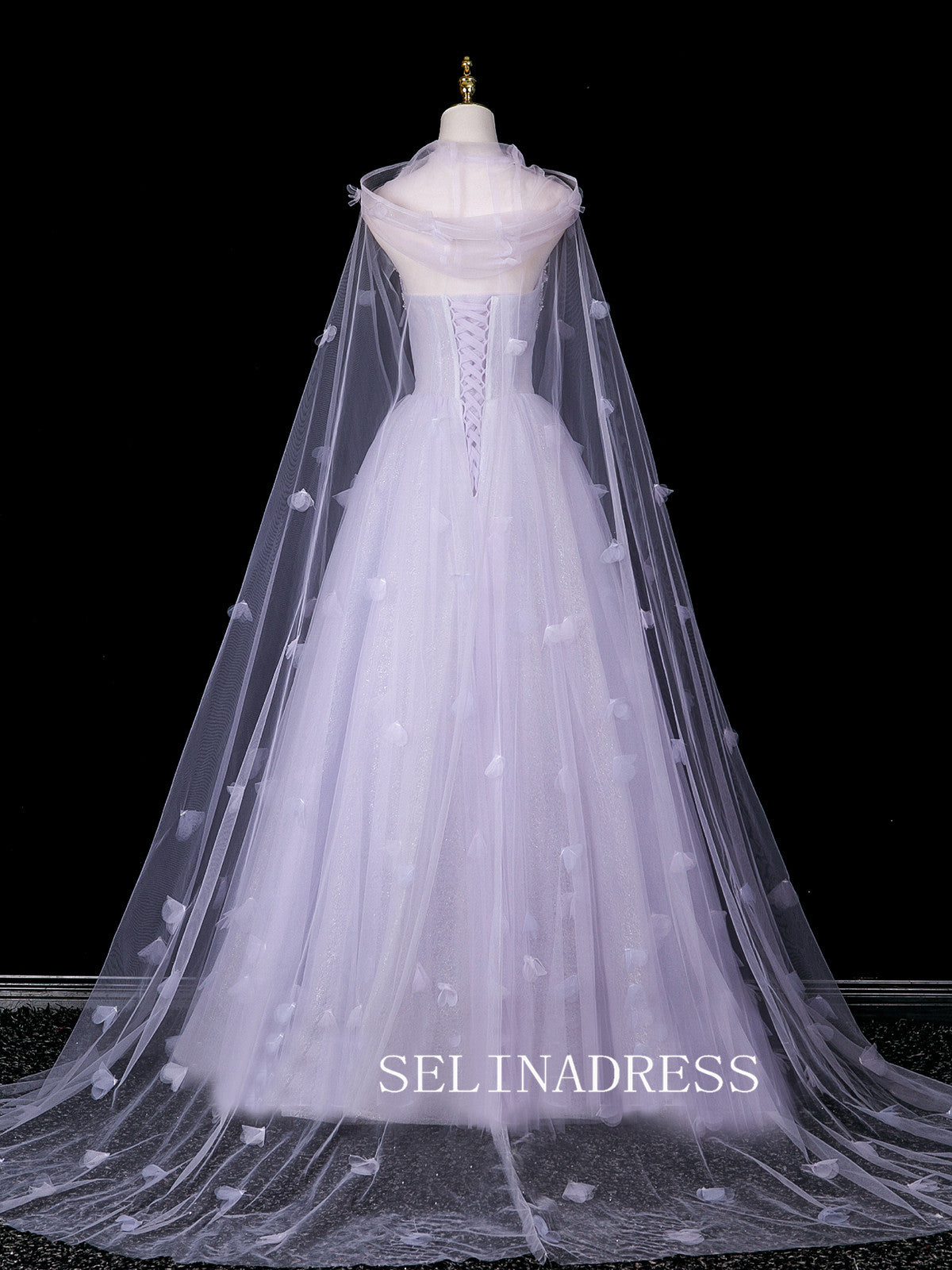 Chic A-line Sweetheart Prom Dresses WIth Flower Decorations Evening Dress CRN071|Selinadress