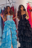 Chic Elegant A-line Lace Sequins Long Prom Dresses Gorgeous Regency Evening Dress lpk150|Selinadress