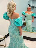 Chic Elegant Mermaid Long Prom Dresses Pink Gorgeous Cheap Sequins Evening Dress lpk143|Selinadress