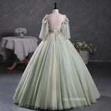 Chic Elegant V neck Ball Gown Prom Dress Beautiful Beaded Formal Evening Dress #kop124|Selinadress