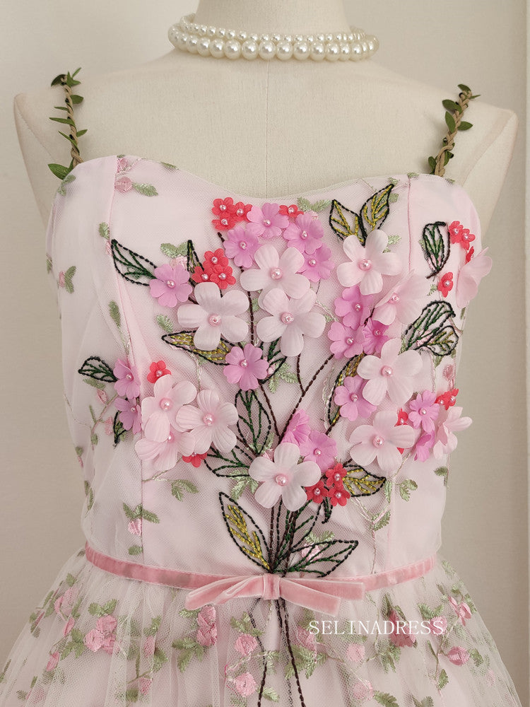 Chic Flower Fairy Short Prom Dress Beautiful Multi-Colors Pearl Appliq SELINADRESS Chic Flower Fairy Short Prom Dress Beautiful Multi-Colors Pearl Appliq SELINADRESS