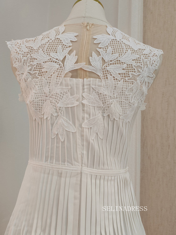 Chic French Lace Short Prom Dress White Homecoming Graduation Dresses SELINADRESS Chic French Lace Short Prom Dress White Homecoming Graduation Dresses SELINADRESS