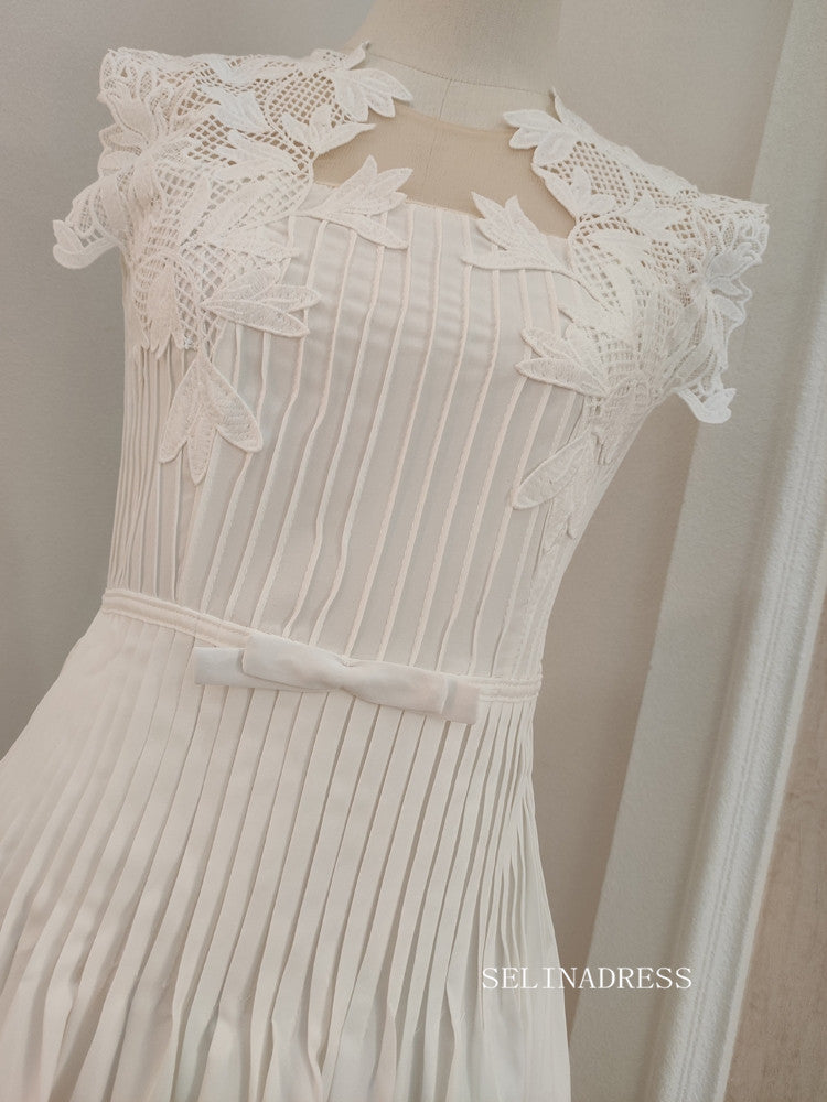 Chic French Lace Short Prom Dress White Homecoming Graduation Dresses SELINADRESS Chic French Lace Short Prom Dress White Homecoming Graduation Dresses SELINADRESS