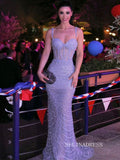 Chic Mermaid Sweetheart Lavender Beaded Long Prom Dresses Elegant Evening Dress SEW0203|Selinadress