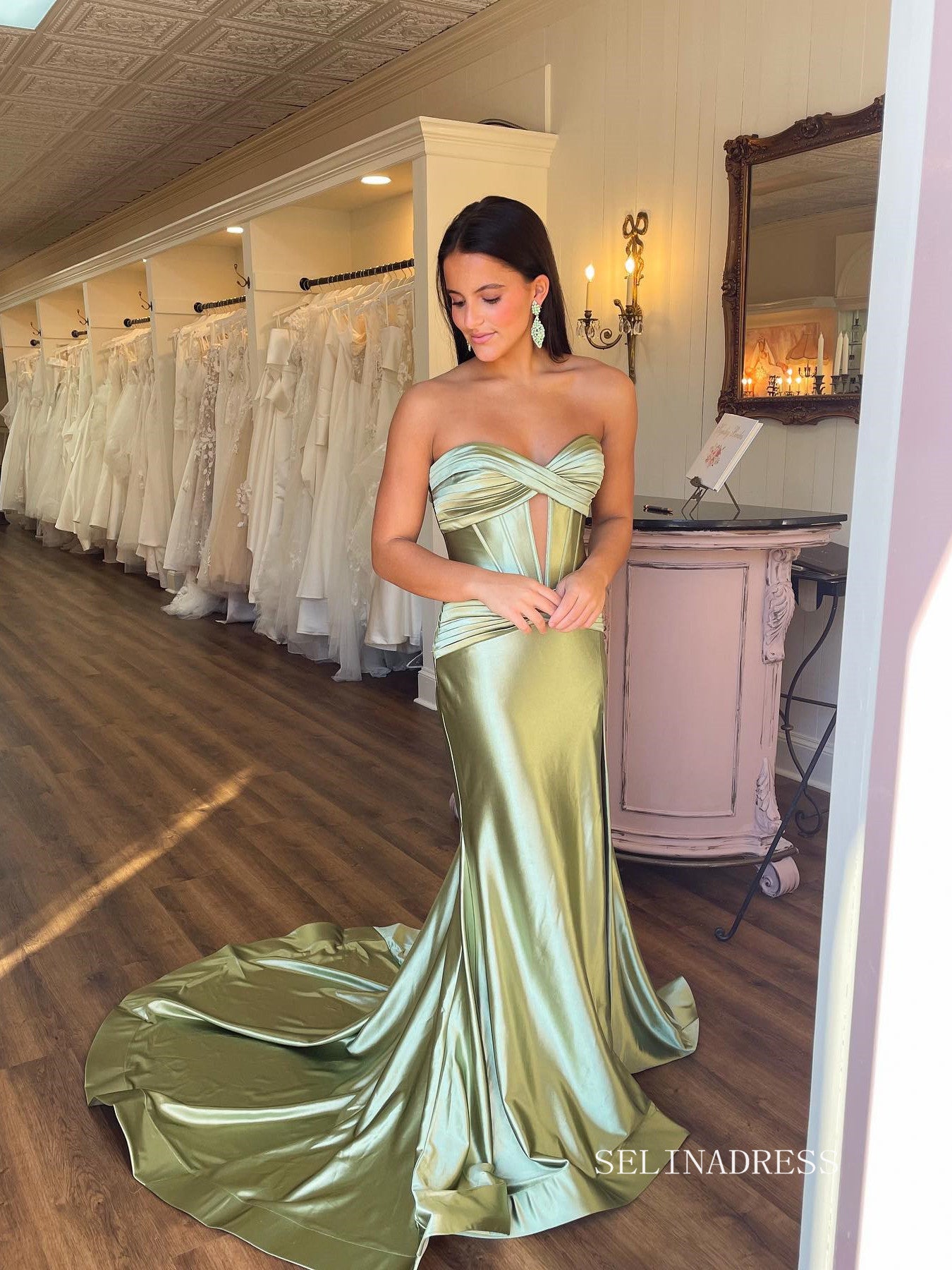 Chic Mermaid Sweetheart Long Prom Dresses Cheap Elegant Evening Dress SELINADRESS Chic Mermaid Sweetheart Long Prom Dresses Cheap Elegant Evening Dress SELINADRESS