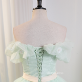 Chic Off-the shoulder Ball Gown Prom Dress Elegant Princess Dress Evening Dress #kop120|Selinadress