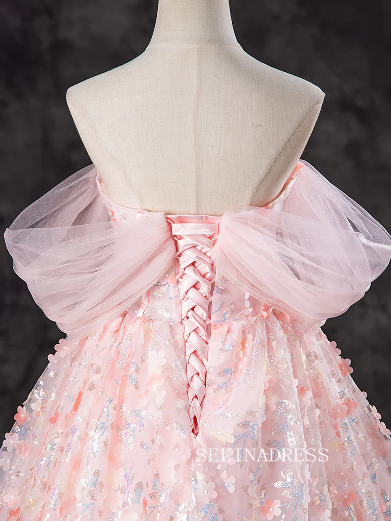 Chic Pink Off-the-shoulder Short Prom Dress Lace Homecoming Dress #TKL2126 Chic Pink Off-the-shoulder Short Prom Dress Lace Homecoming Dress #TKL2126