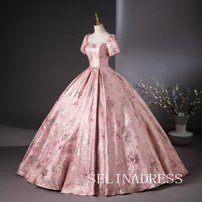 pink square neck prom dress Simple Satin Spaghetti Straps Pleated Square Neck Prom Dress PSK635 US16 / Pink