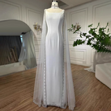 Chic Sheath/Column High Neck Long Evening Dresses Luxury Beaded Evening Gowns sew03374|Selinadress