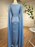 Chic Sheath/Column Square Luxury Beaded Long Prom Dresses Elegant Evening Dress sew03375|Selinadress