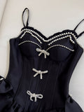 Chic Spaghetti Straps Black Short Prom Dress Elegant Homecoming Dresses #lko023|Selinadress