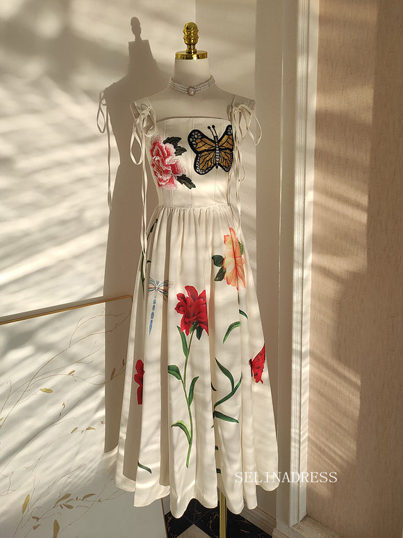 Chic Spaghetti Straps Short Prom Dress Beautiful Embroidery Homecoming Elegant Graduation Dresses KTS034|Selinadress
