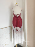 Chic Spaghetti Straps Short Prom Dress Burgundy Homecoming Backless Graduation Dresses KTS035|Selinadress