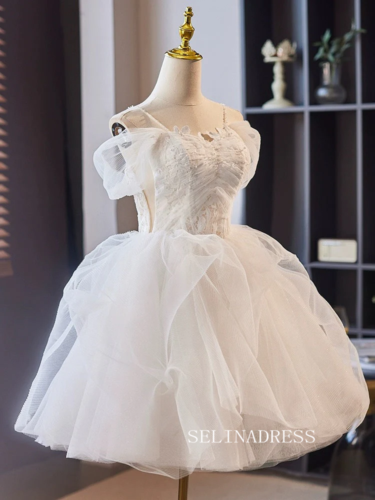Chic White Off-the-shoulder Short Prom Dress Beaded Homecoming Dress #TKL2125 Chic White Off-the-shoulder Short Prom Dress Beaded Homecoming Dress #TKL2125