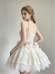 Cite A-line Sweetheart Lace Homecoming Dress With Flower TYL058|Selinadress