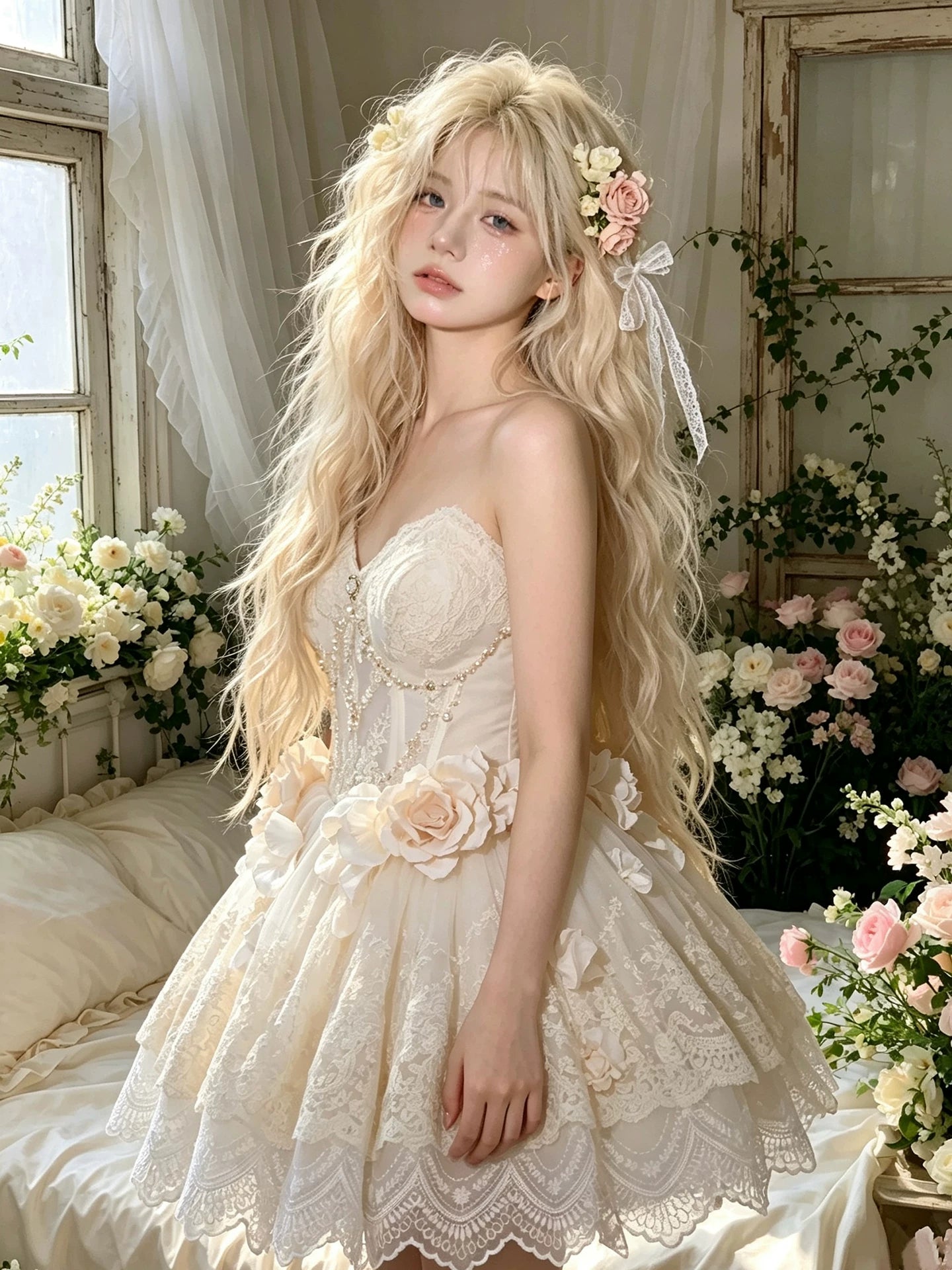 Cite A-line Sweetheart Lace Homecoming Dress With Flower TYL058|Selinadress