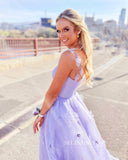 Elegant A-line Lavender Long Prom Dresses Beautiful Evening Gowns Formal Dresses TKS008|Selinadress