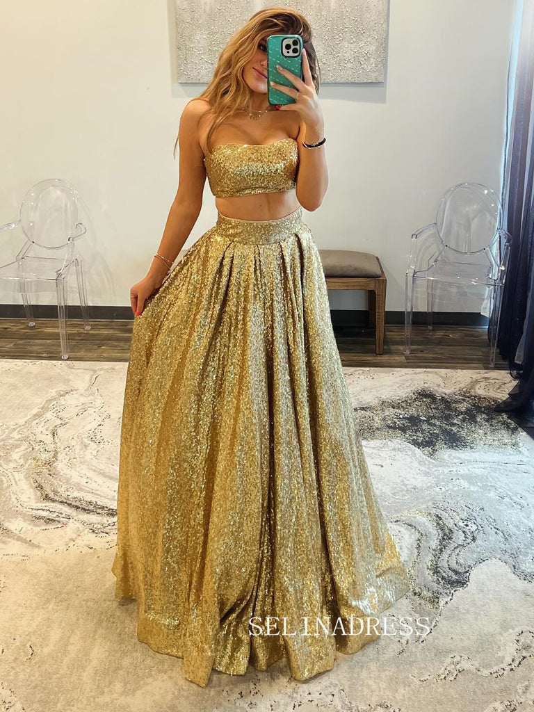 Gold Prom $200 Prom Dresses Gold Sweetheart A-Line Lace Long Prom Dress With Split Gold Prom $200 Prom Dresses Gold Sweetheart A-Line Lace Long Prom Dress With Split