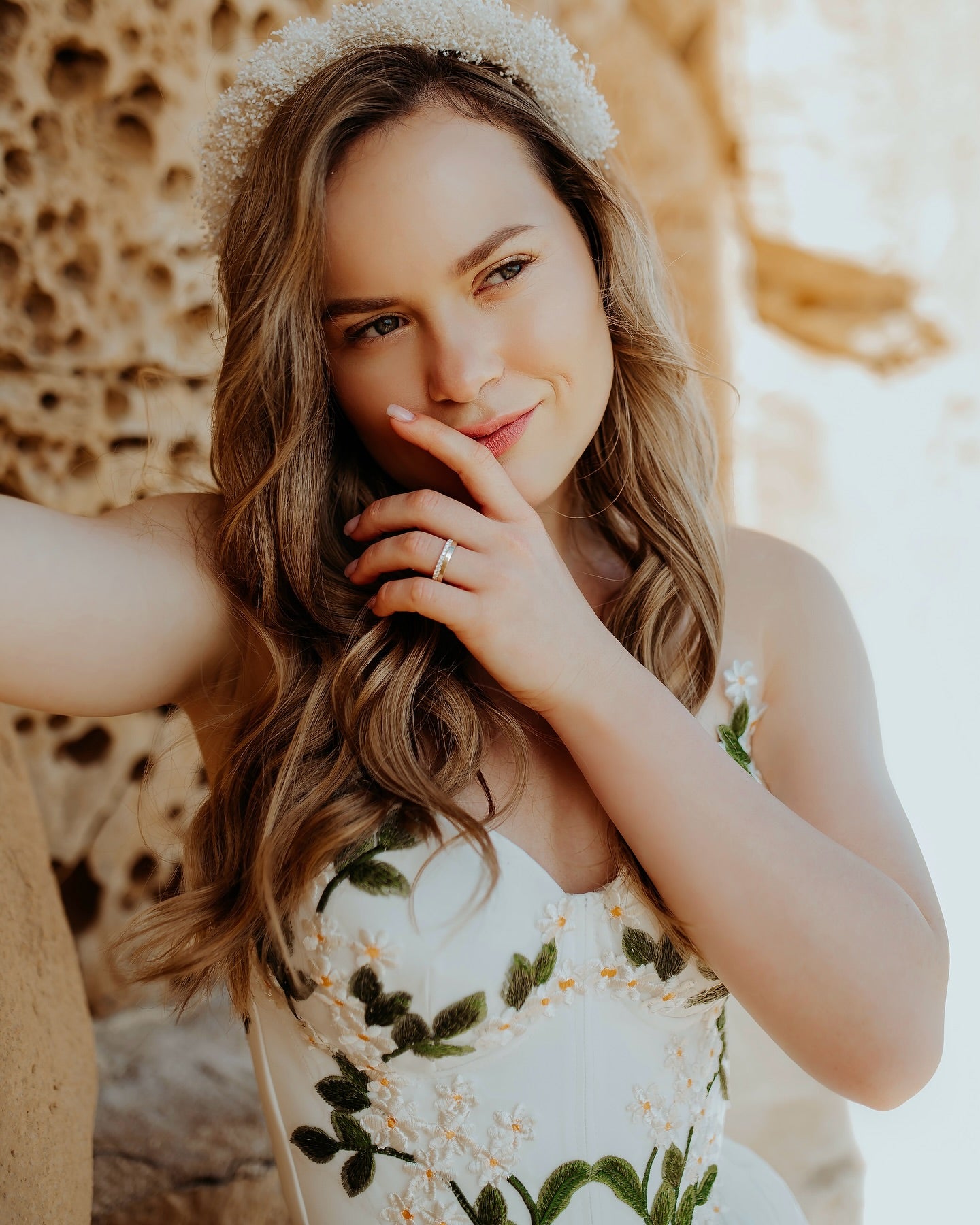 Ivory Embroidered Wedding Dress with Strapless Sweetheart Neckline Prom Dress With Split TKL805|Selinadress