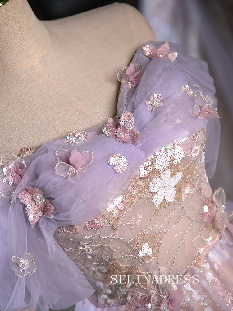 Lovely Lilac Homecoming Dresses Hoco Dress Sequins Lace Cocktail Dress SELINADRESS Lovely Lilac Homecoming Dresses Hoco Dress Sequins Lace Cocktail Dress SELINADRESS