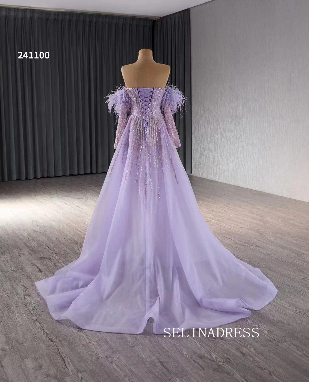 Luxury Lilac Mermaid Long Formal Dresses Sweetheart Evening Dress With SELINADRESS Luxury Lilac Mermaid Long Formal Dresses Sweetheart Evening Dress With SELINADRESS