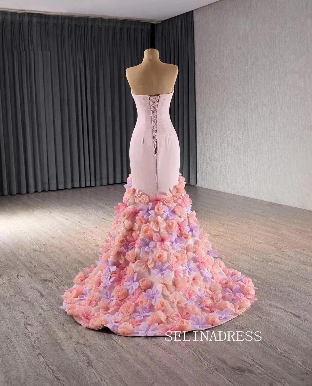 Luxury Pink Mermaid Long Formal Dresses High Low Evening Dress With Removable Sleeves 241099 Luxury Pink Mermaid Long Formal Dresses High Low Evening Dress With Removable Sleeves 241099