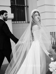 Mermaid Lace Wedding Dresses With Long Sleeve GRK031|Selinadress