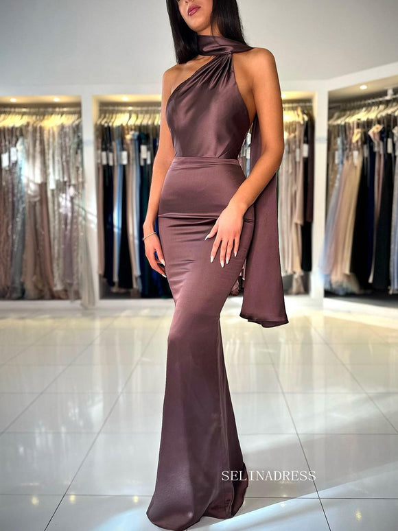 Mermaid One Shoulder Cheap Long Prom Dress Evening Dress SEW12010|Selinadress