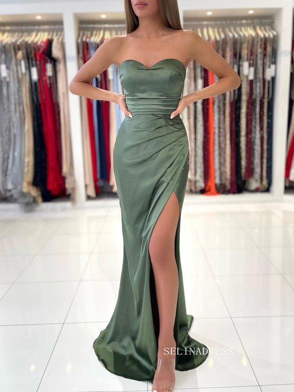 Mermaid Sweetheart Cheap Long Prom Dress With Split SEW12007|Selinadress
