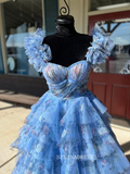 Chic Elegant A-line Off-the-shoulder Beautiful Long Prom Dresses Lavender Evening Dress lpk152|Selinadress