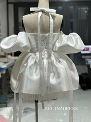 Off-Shoulder Puff Sleeve Ball Gown Mini Dress PHJ008