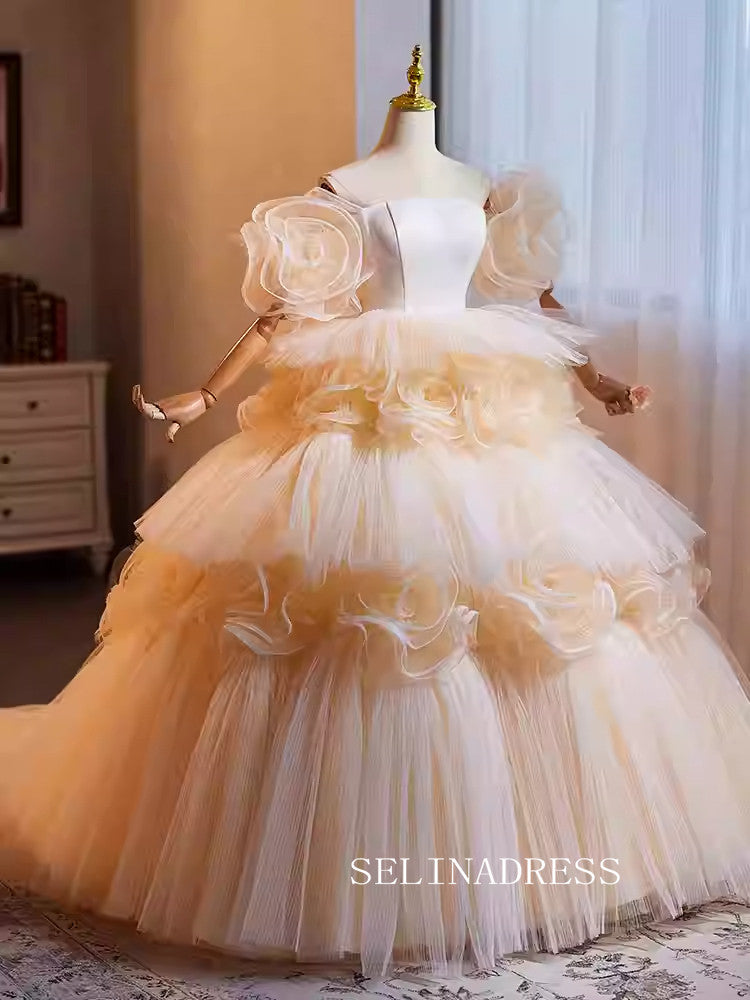 Sweetheart Ball Gown Princess Long Prom Dresses Gold Formal Gowns Evening Dress SED025 SELINADRESS Sweetheart Ball Gown Princess Long Prom Dresses Gold Formal Gowns Evening Dress SED025 SELINADRESS
