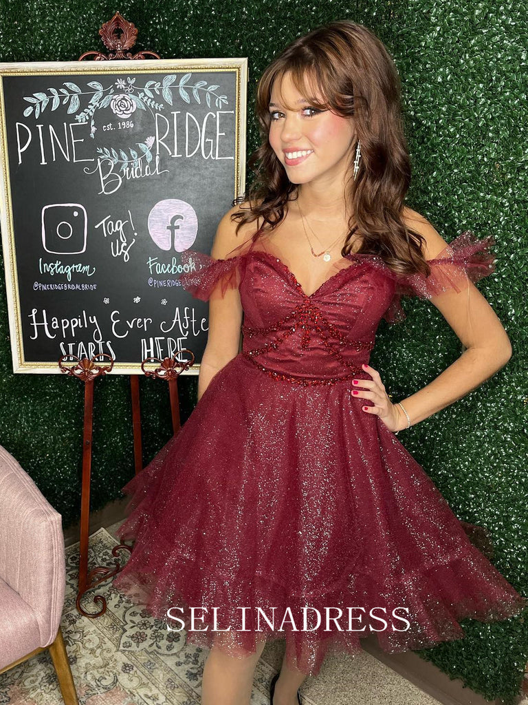 Off-the-shoulder Short Homecoming Dress Damas Dress #EWR164 – SELINADRESS