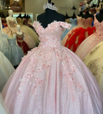 Off-the-shoulder Tulle Princess Appliqués Long Formal Prom Dress ABD001|Selinadress