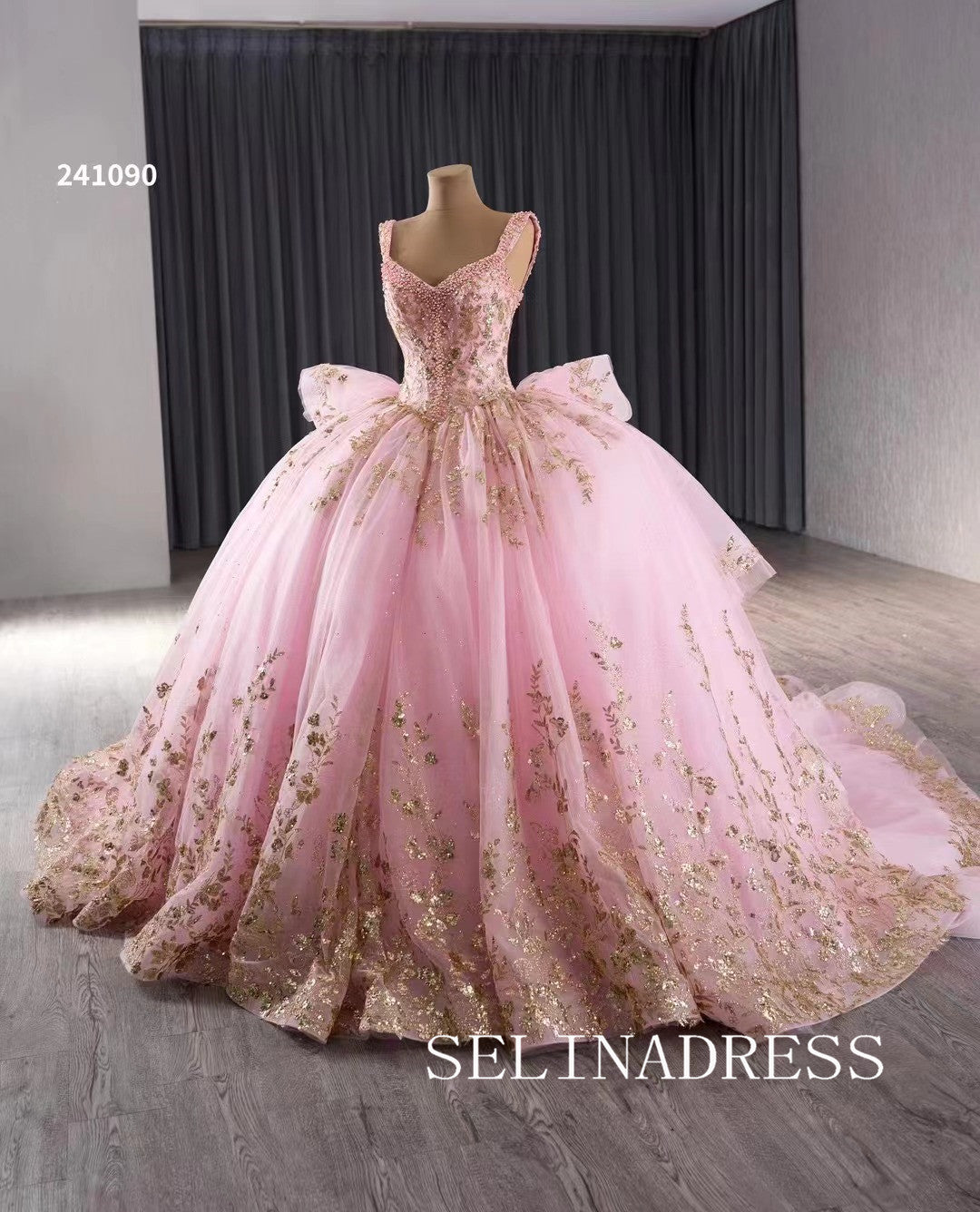 pink sequin wedding dress Feminine Sequin Stars Pink Tulle Colored Wedding Dress