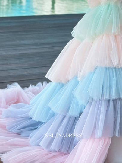 Rainbow Magic Detachable Overskirt Wedding Dresses Cheap Bridal Dresse – SELINADRESS Rainbow Magic Detachable Overskirt Wedding Dresses Cheap Bridal Dresse – SELINADRESS