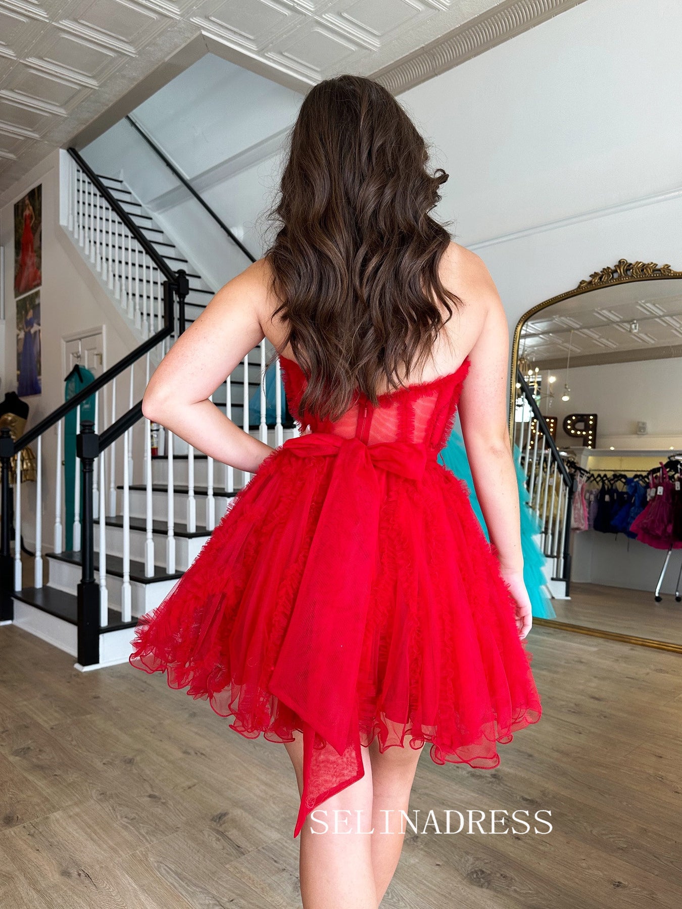Red Sweetheart Homecoming Dresses Cute Hoco Dress #TKL2345 Red Sweetheart Homecoming Dresses Cute Hoco Dress #TKL2345