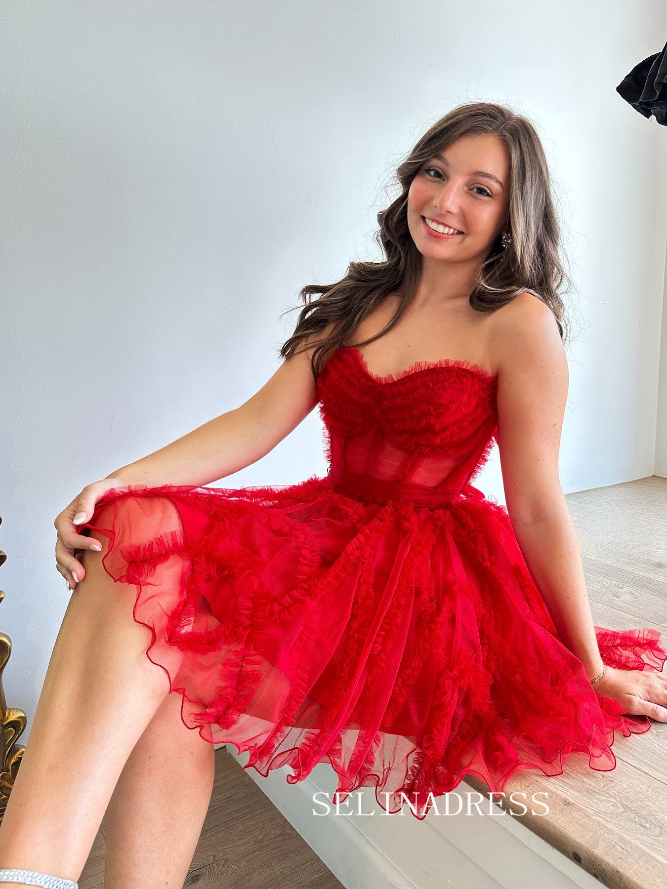 Red Sweetheart Homecoming Dresses Cute Hoco Dress #TKL2345 SELINADRESS Red Sweetheart Homecoming Dresses Cute Hoco Dress #TKL2345 SELINADRESS