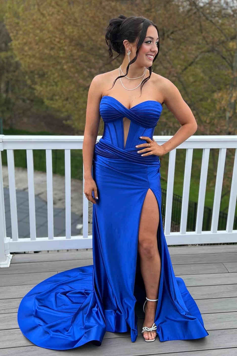 Chic Mermaid Sweetheart Long Prom Dresses Cheap Elegant Evening Dress SELINADRESS Chic Mermaid Sweetheart Long Prom Dresses Cheap Elegant Evening Dress SELINADRESS