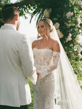 Rustic Lace Wedding Dresses Gorgeous Long Sleeve Bridal Gown SEA057|Selinadress