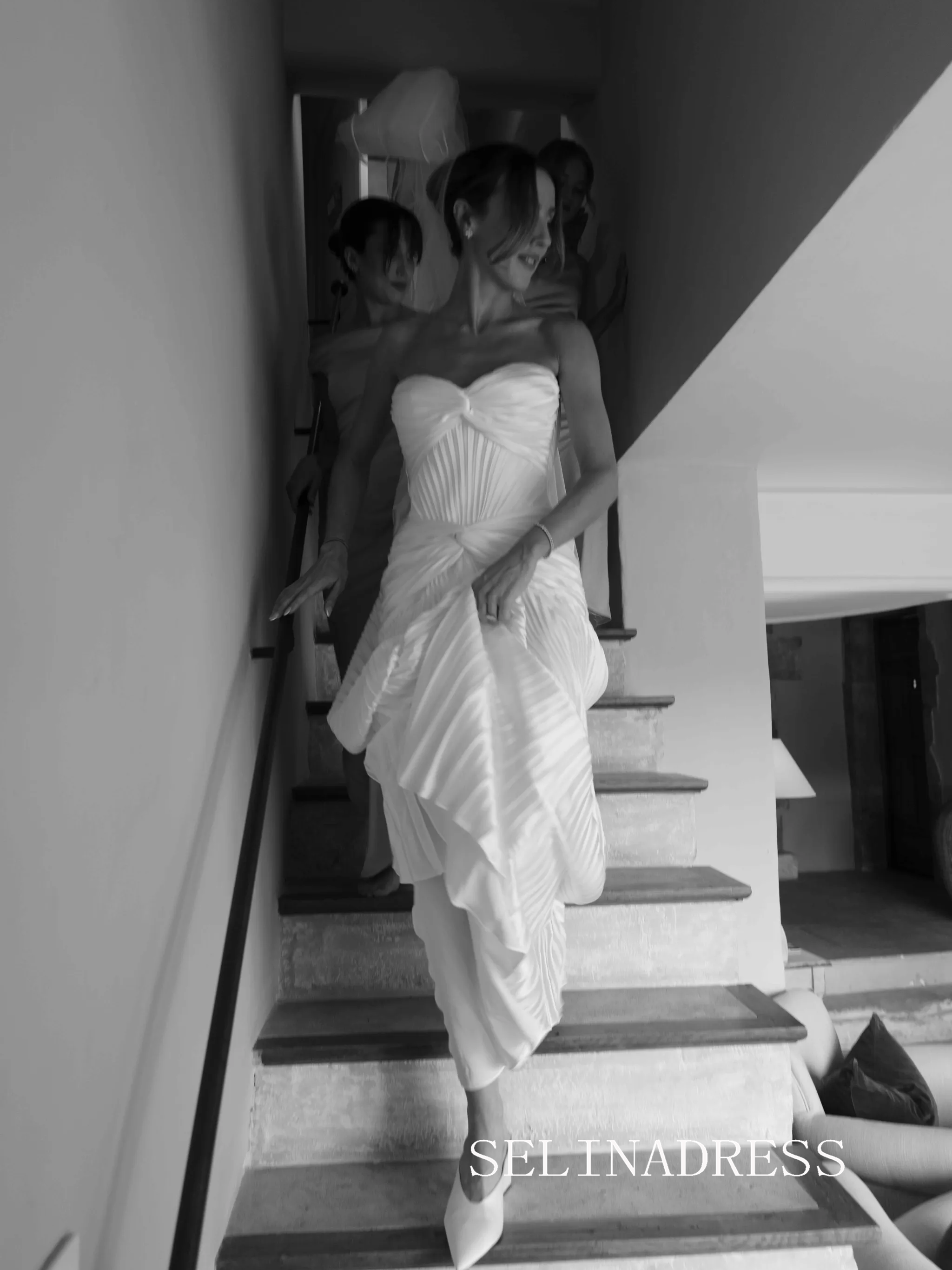 Rustic Sweetheart Sheath/Column Wedding Dress With Ruffles Wedding Dresses SEA001|Selinadress