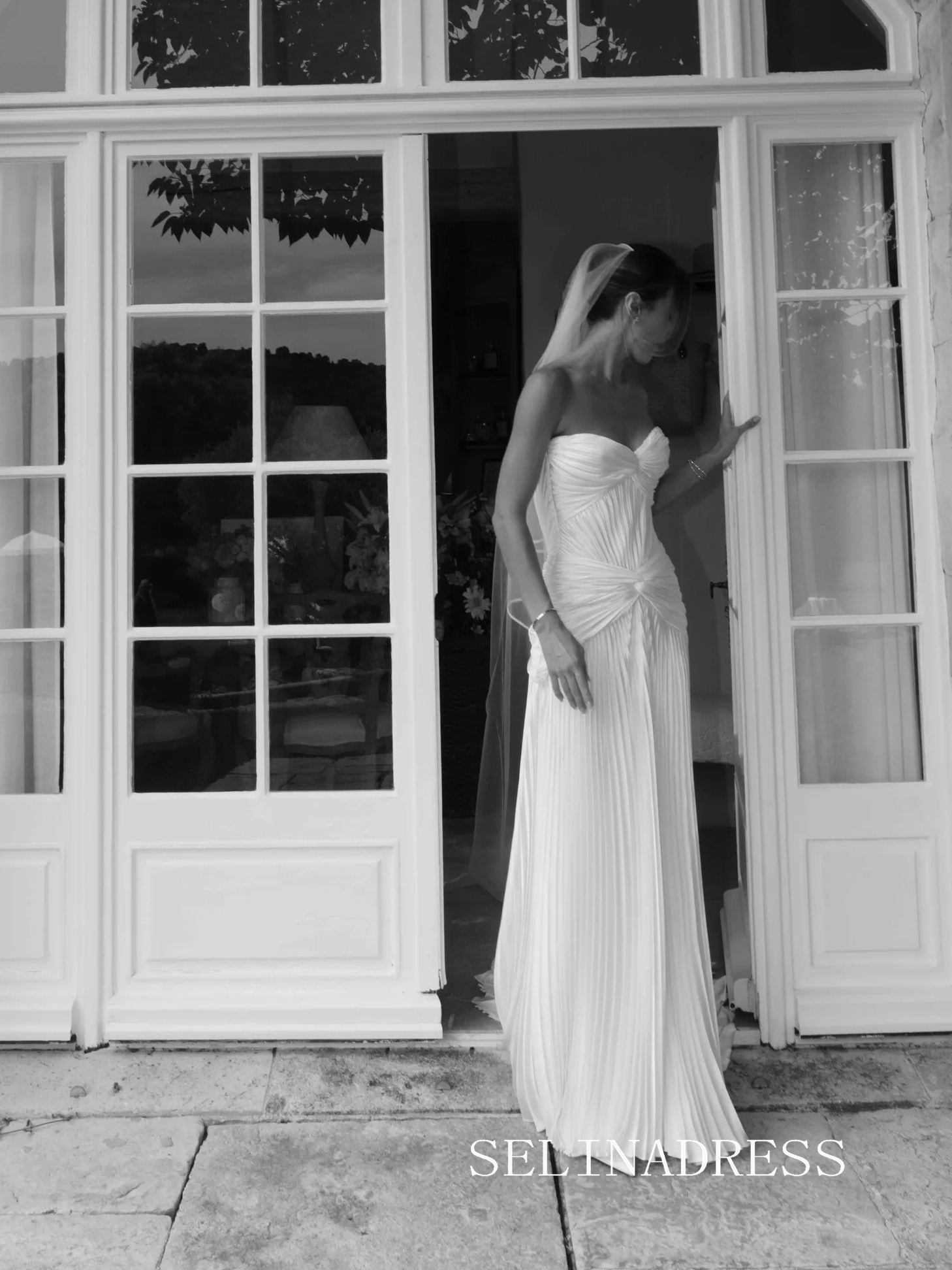 Rustic Sweetheart Sheath/Column Wedding Dress With Ruffles Wedding Dresses SEA001|Selinadress