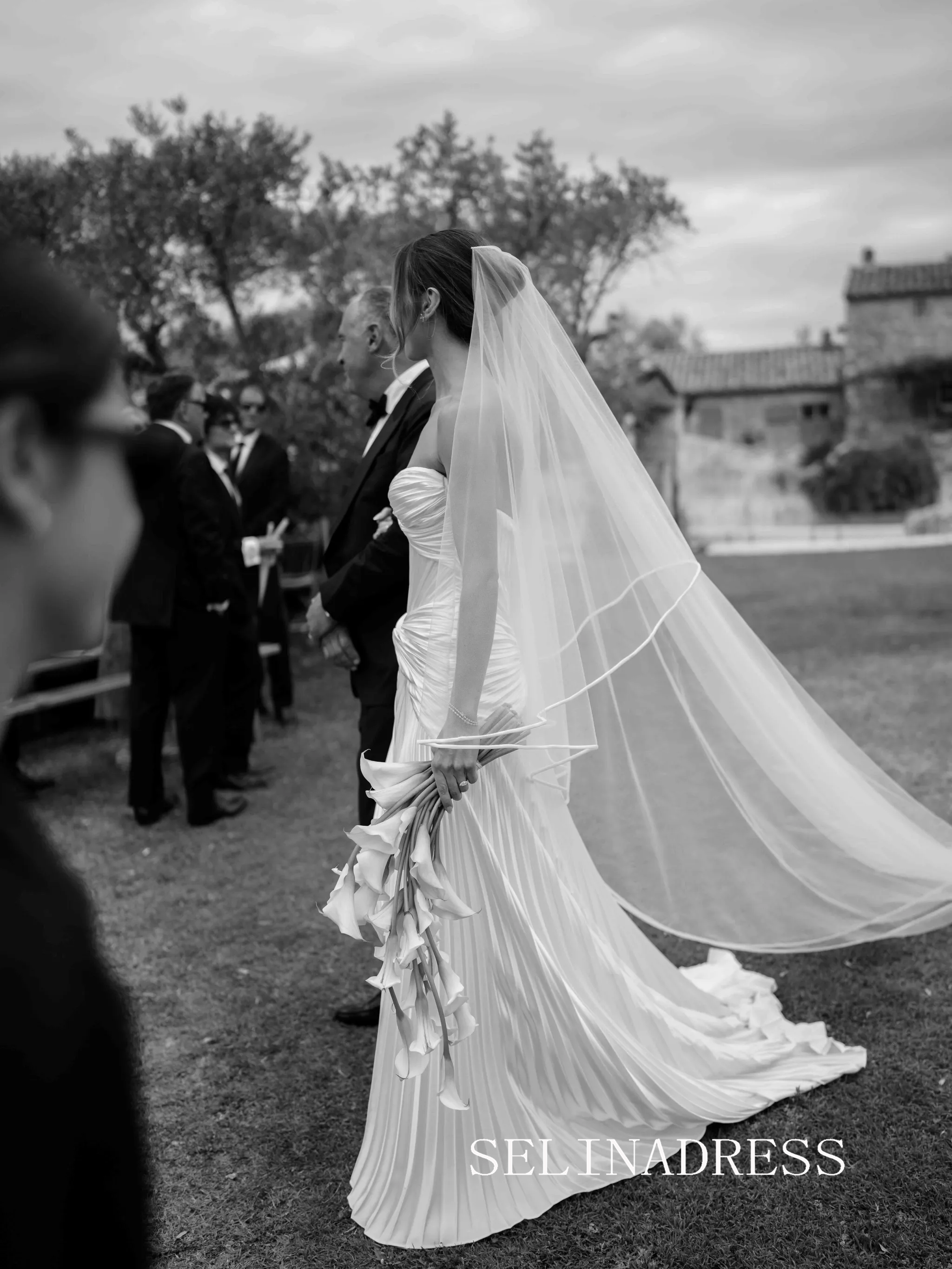 Rustic Sweetheart Sheath/Column Wedding Dress With Ruffles Wedding Dresses SEA001|Selinadress