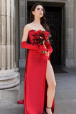 Chic Mermaid Sweetheart Lace Long Prom Dresses Elegant Evening Dress sew0331